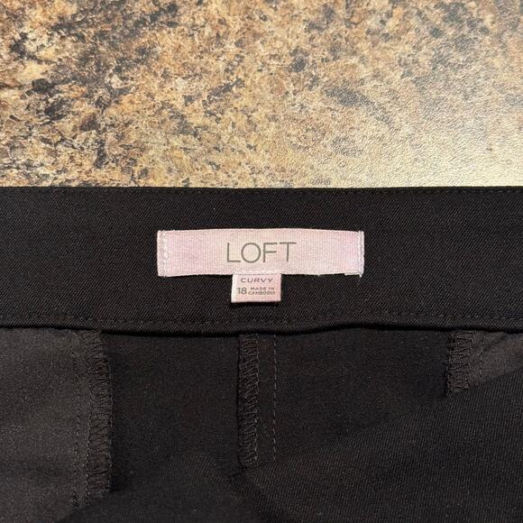 Loft Dress Pants Devin Slim Sailor Y2K Minimalist Edgy Luxe Curvy Black Size 18 - Picture 2 of 6